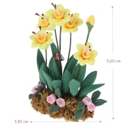 Alternative view of Ensemble de fleurs jaunes et roses