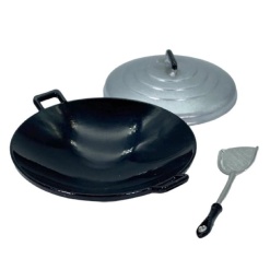Alternative view of Wok avec couvercle et spatule