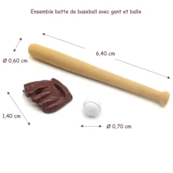 Alternative view of Batte de baseball avec balle et gant