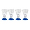 Service de 4 verres à pied miniatures en acrylique pour table au 1/12e