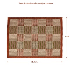 Alternative view of Tapis chambre tissé - Carreaux