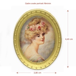 Alternative view of Tableau ovale portrait féminin