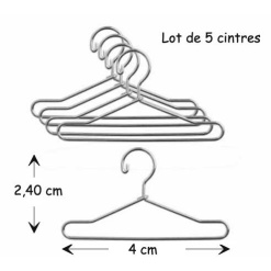 Alternative view of Cintres à habits - Lot de 5