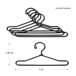 Alternative view of Cintres à habits - Lot de 5