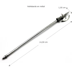 Alternative view of Hallebarde en métal