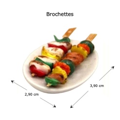 Alternative view of Brochettes de viandes et légumes