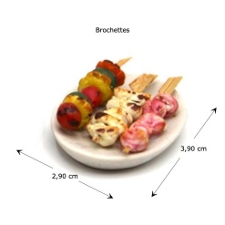 Alternative view of Brochettes de viandes et légumes
