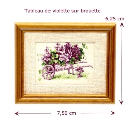 Alternative view of Tableau de violettes sur brouette