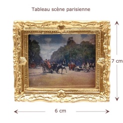 Alternative view of Tableau scène parisienne, carrosse