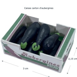 Alternative view of Aubergines dans une cagette carton