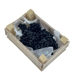 Cagette bois de raisin noir miniature artisanale.