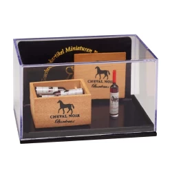 Alternative view of Caisse en bois avec bouteilles de vin " Cheval noir "