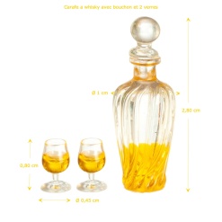 Alternative view of Carafe à whisky avec verres