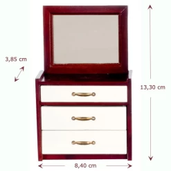 Alternative view of Commode moderne 3 tiroirs avec miroir