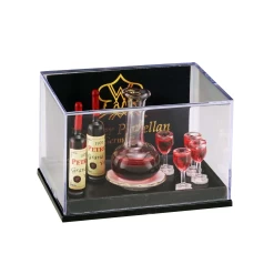 Alternative view of Carafe à vin, 4 verres, 2 bouteilles " Petrus "