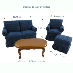 Alternative view of Ensemble de salon - Tissus côtelé