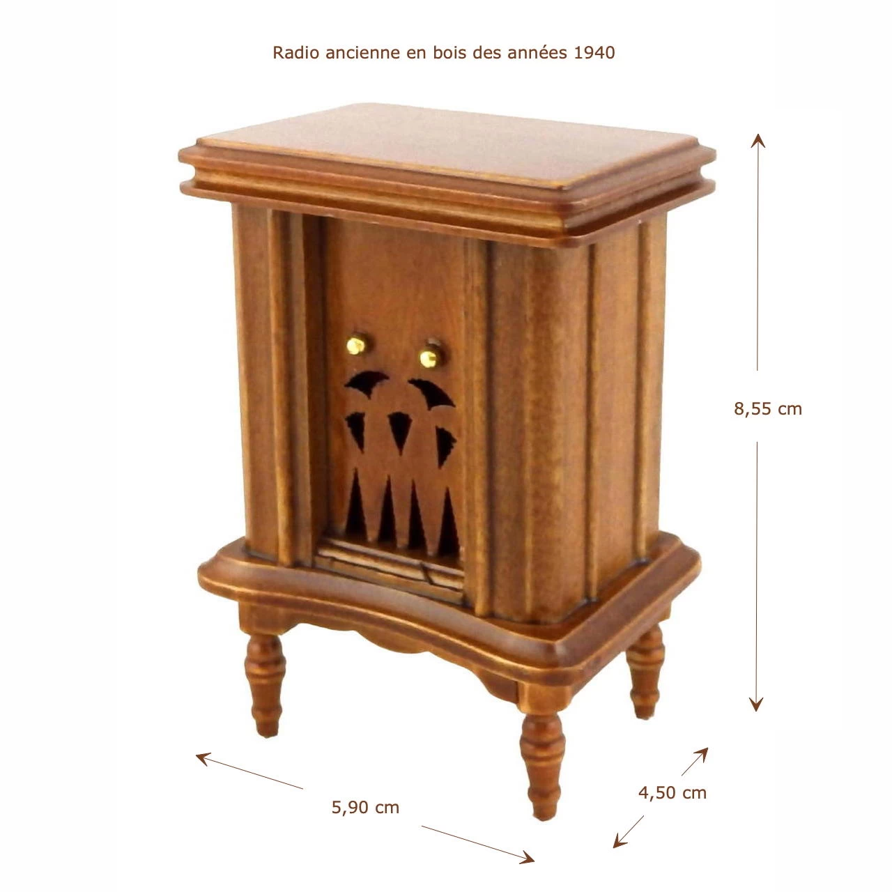 Radio ancienne en bois année 40 – Image 2