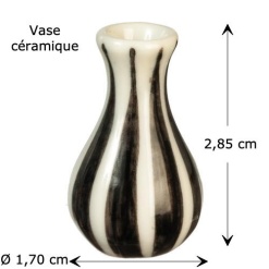 Alternative view of Vase en céramique noir et blanc
