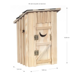 Alternative view of WC abri de jardin en bois