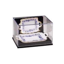 Alternative view of Plats de service avec dorures - Blue onion