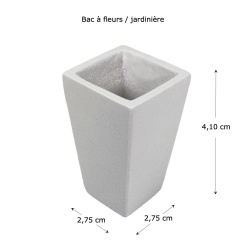 Pot de fleur miniature blanc 1:12 pour maison de poupée