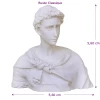 Buste classique élégant pour maison de poupée, inspiré de l'art antique, parfait pour collectionneurs et décorateurs minutieux.