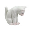 Chat blanc Bugsy miniature à l'échelle 1:12 pour maison de poupée