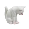Chat blanc Bugsy miniature à l'échelle 1:12 pour maison de poupée