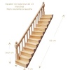 Escalier-13-marche-bois-brut-.Materiel-de-construction-pour-maison-de-poupee-miniature-echelle-1-12e-AB-GL-OA012