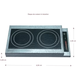 Plaque de cuisson moderne miniature pour maisons de poupée, échelle 1:12, avec détails précis et design élégant.