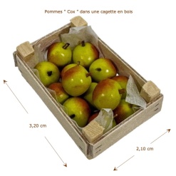 Alternative view of Pommes Cox dans une cagette bois