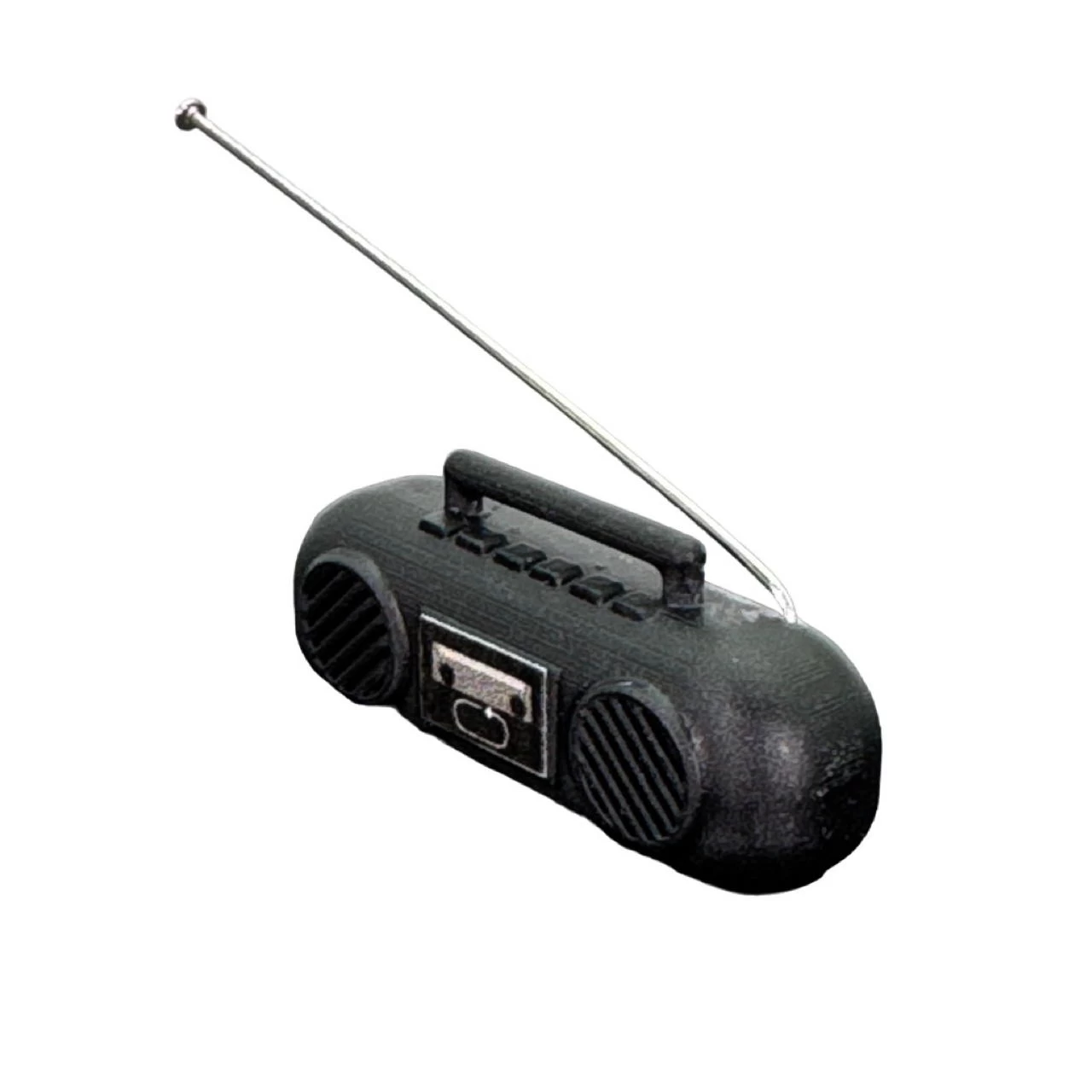 Poste radio k7 miniature rétro pour maison de poupée 1:12.