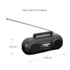 Poste radio k7 miniature rétro pour maison de poupée 1:12.