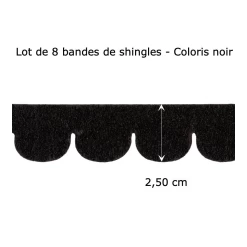 Alternative view of Tuiles / Shingles écailles - Noir