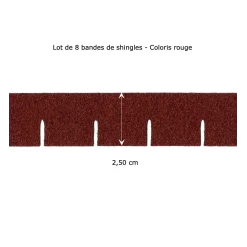 Alternative view of Tuiles / Shingles carrés - Rouge