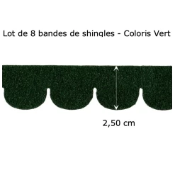 Alternative view of Tuiles / Shingles écailles - Vert