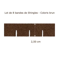 Alternative view of Tuiles / Shingles carrés - Brun
