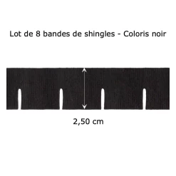 Alternative view of Tuiles / Shingles carrés lisses - Noir