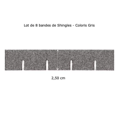 Alternative view of Tuiles / Shingles carrés - Gris clair