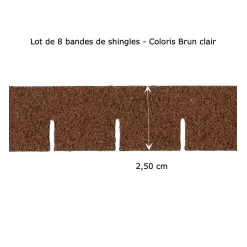 Alternative view of Tuiles / Shingles carrés - Brun clair