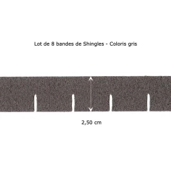Alternative view of Tuiles / Shingles carrés - Gris