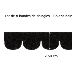 Dimensions tuiles shingles miniature noir 1/12e