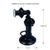 Téléphone ancien noir miniature avec combiné amovible pour maison de poupée, parfait pour ajouter une touche d'élégance vintage.