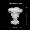 Coupe à glace en verre pour maison de poupée, ustensile miniature réaliste et élégant.