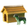 Niche en bois pour chien miniature.