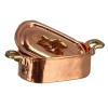 Poissonnière en cuivre pour maison de poupée, couvercle amovible.