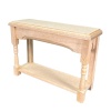 Table de hall en bois brut pour maison de poupée, dimensions : 7,60 cm x 2,50 cm x 5,25 cm