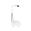 Support blanc pour poupée miniature de 15 cm en plastique et métal.
