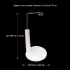 Support blanc pour poupée miniature de 15 cm en plastique et métal.