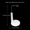 Support blanc pour poupée miniature de 15 cm en plastique et métal.